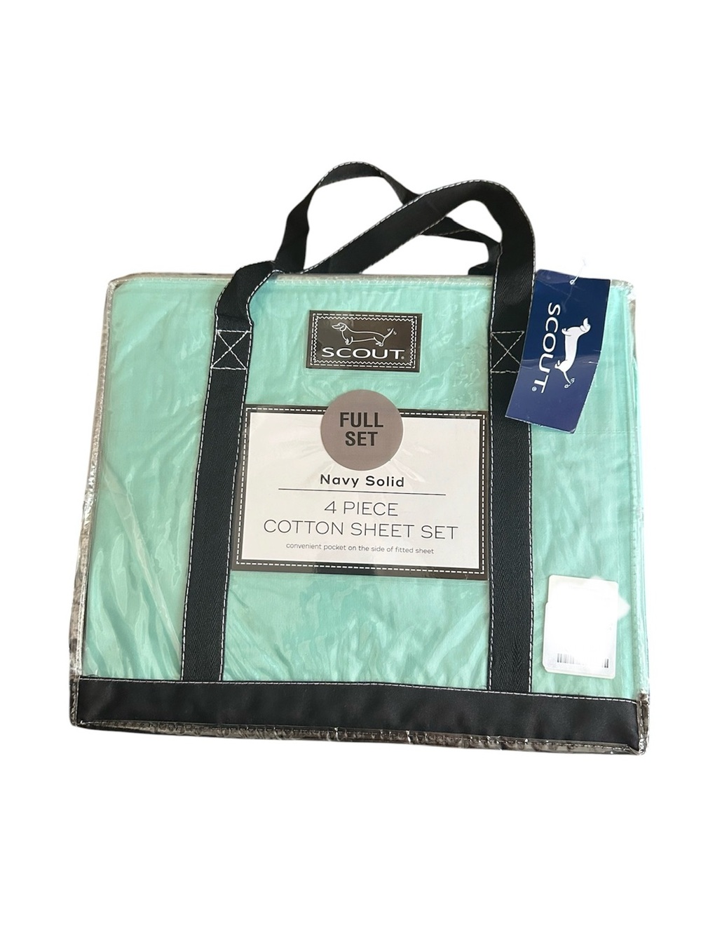 Scout Full Set Cotton Sheet Set - seafoam